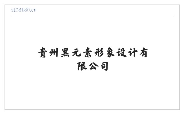 贵州黑元素形象设计有限公司 缩略图